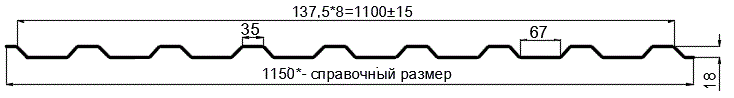 Фото: Профнастил оцинкованный МП20 х 1100 (ОЦ-01-БЦ-ОТ) в Электростали