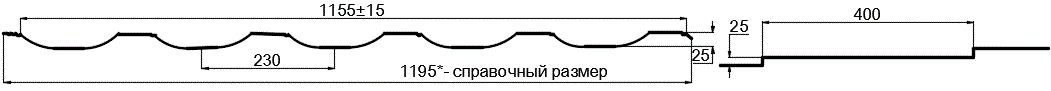 Фото: Металлочерепица МП Трамонтана-SL NormanMP (ПЭ-01-6002-0.5) в Электростали