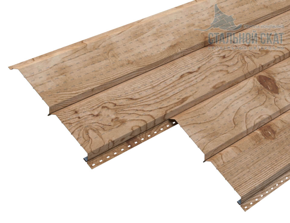 Софит Lбрус-15х240 (ECOSTEEL_T-12-Орех-0.45)